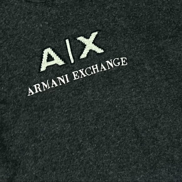 A|X Armani Exchange Pullover Crewneck Sweater with bold logo Gray - Picture 4 of 8